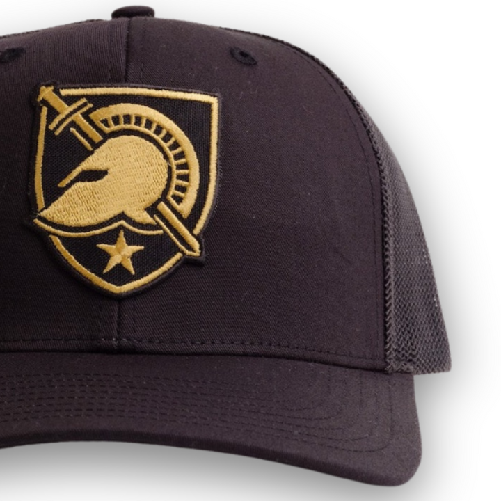 Army Black Knights Hat in Black Close up