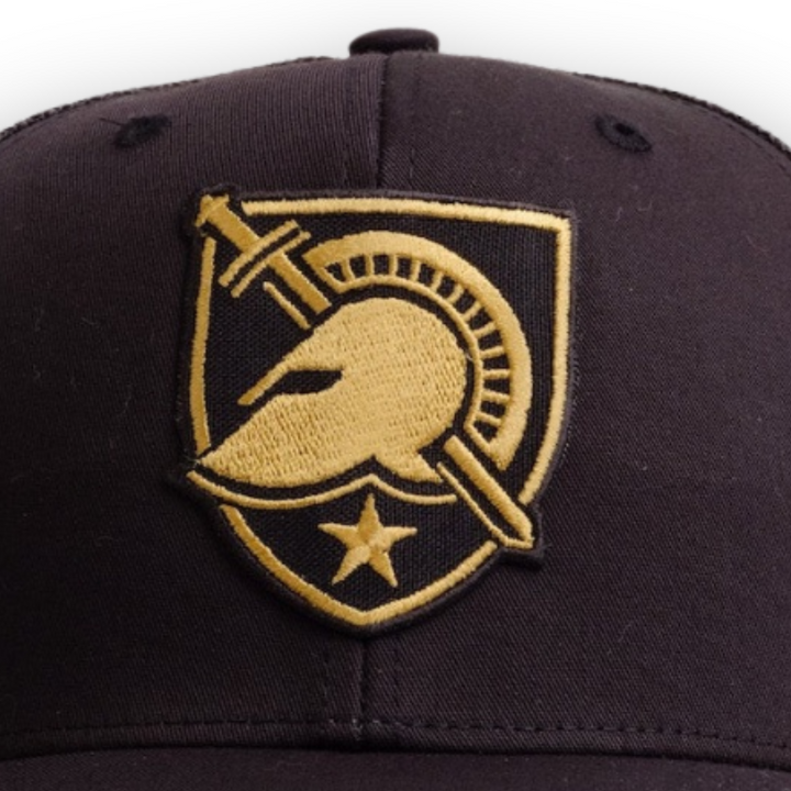 Army Black Knights Hat in Black Patch Close Up