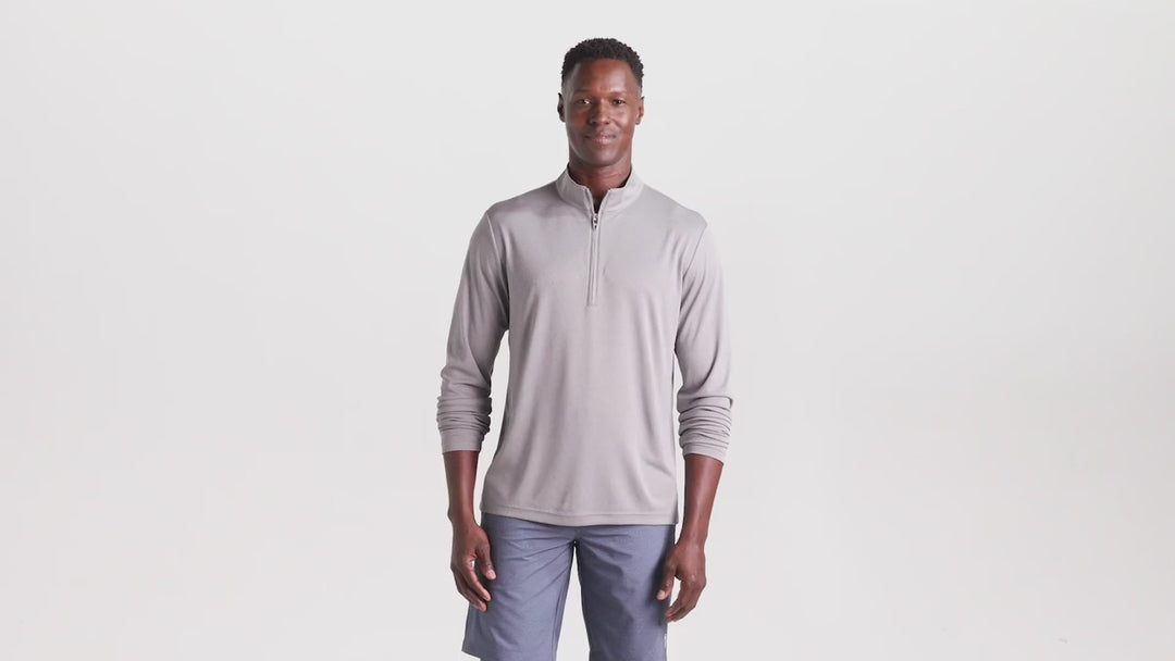 "On the Banks" Travis Mathew Grey Coto Quarter Zip