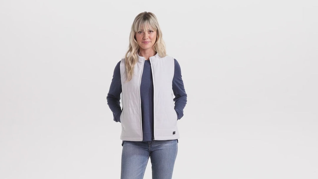 "On the Banks" Travis Mathew Women's White Cold Bay Vest