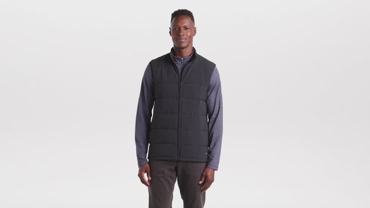 "On the Banks" Travis Mathew Men's Black Cold Bay Vest