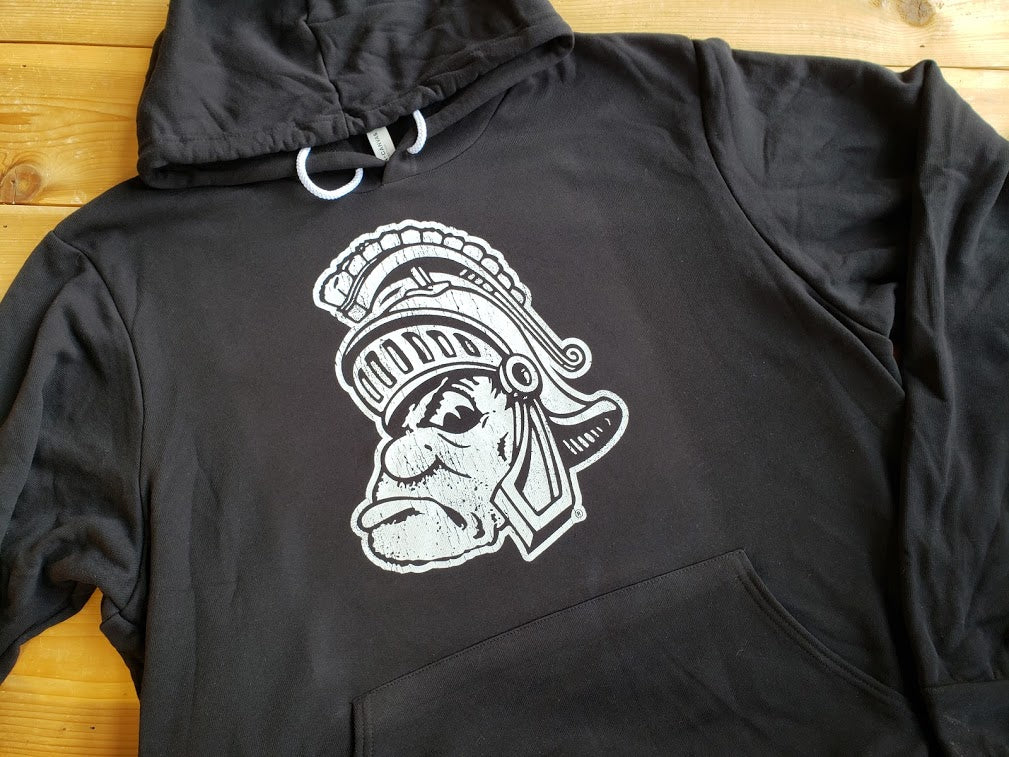 Michigan State University Gruff Sparty Black Hoodie - Nudge Printing