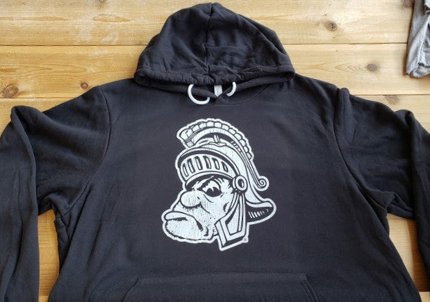 Michigan State University Gruff Sparty Black Hoodie - Nudge Printing