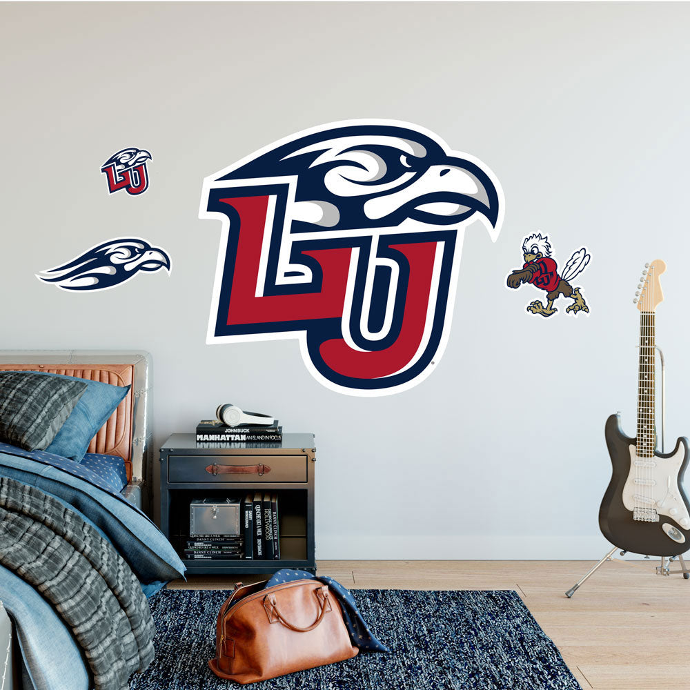 Liberty University Flames XL 4-Piece Repositionable Peel-and-Stick Wal ...